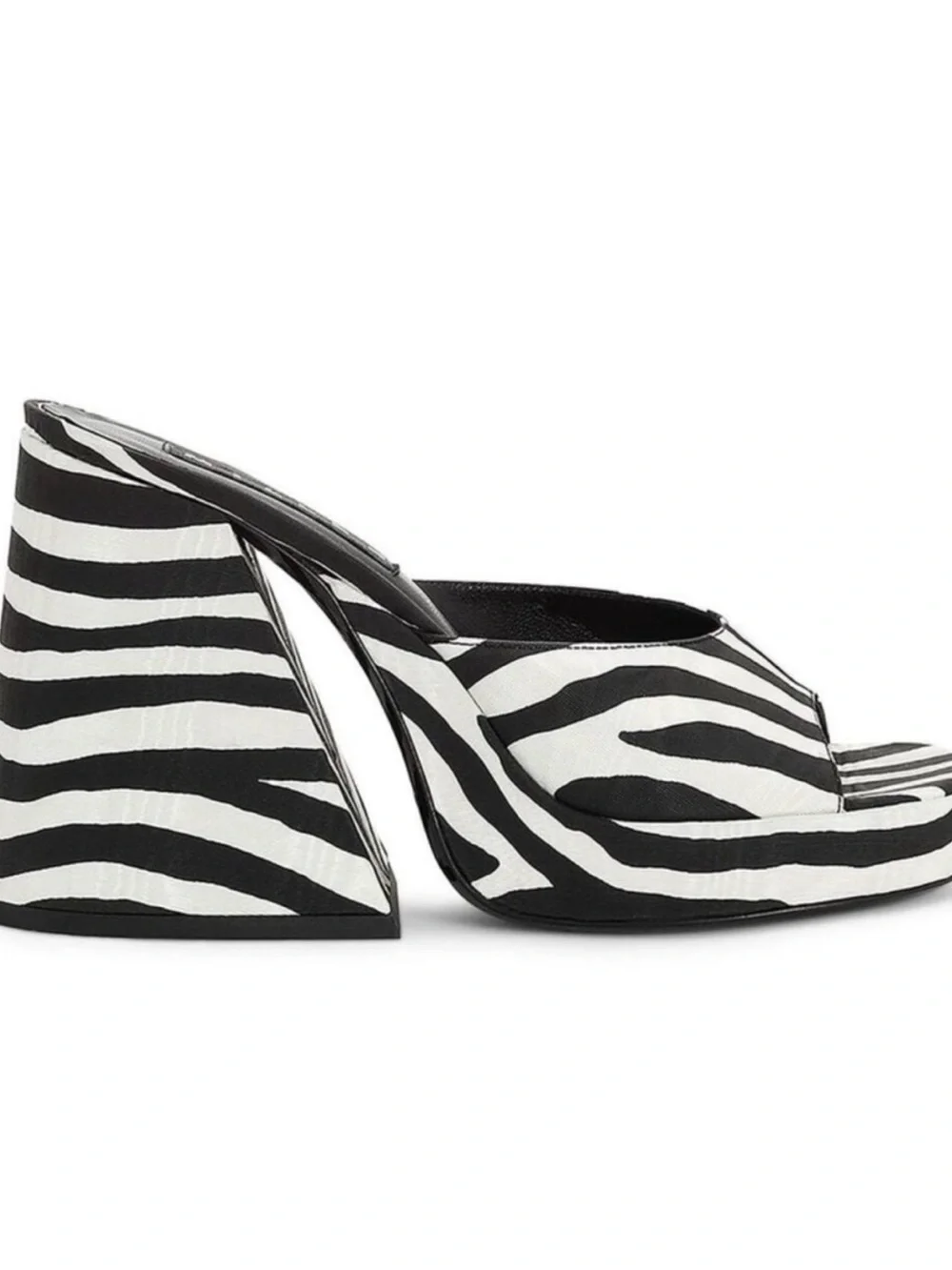 Simon Miller Zebra-Print Platform Wedge Sandals — Black & White
